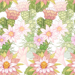 Seamless vector floral pattern. © marinavorona