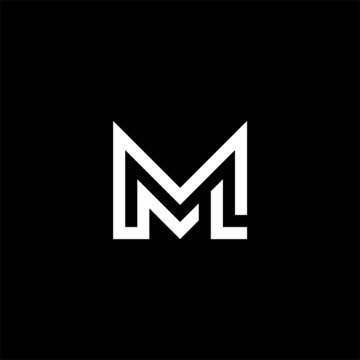 Creative modern letter ML logo design vector. Abstract letter ML illustration