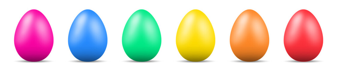 Colorful Easter egg graphics.Spring themed eggs. Spring color palette.