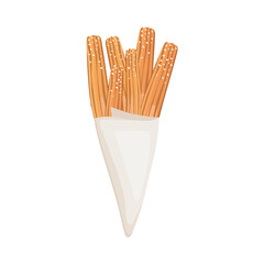 churros in bag paper in cone shape