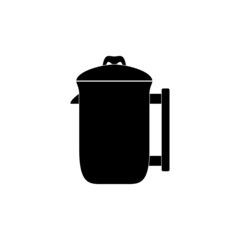 The icon of a large-capacity water kettle is black on a white background.