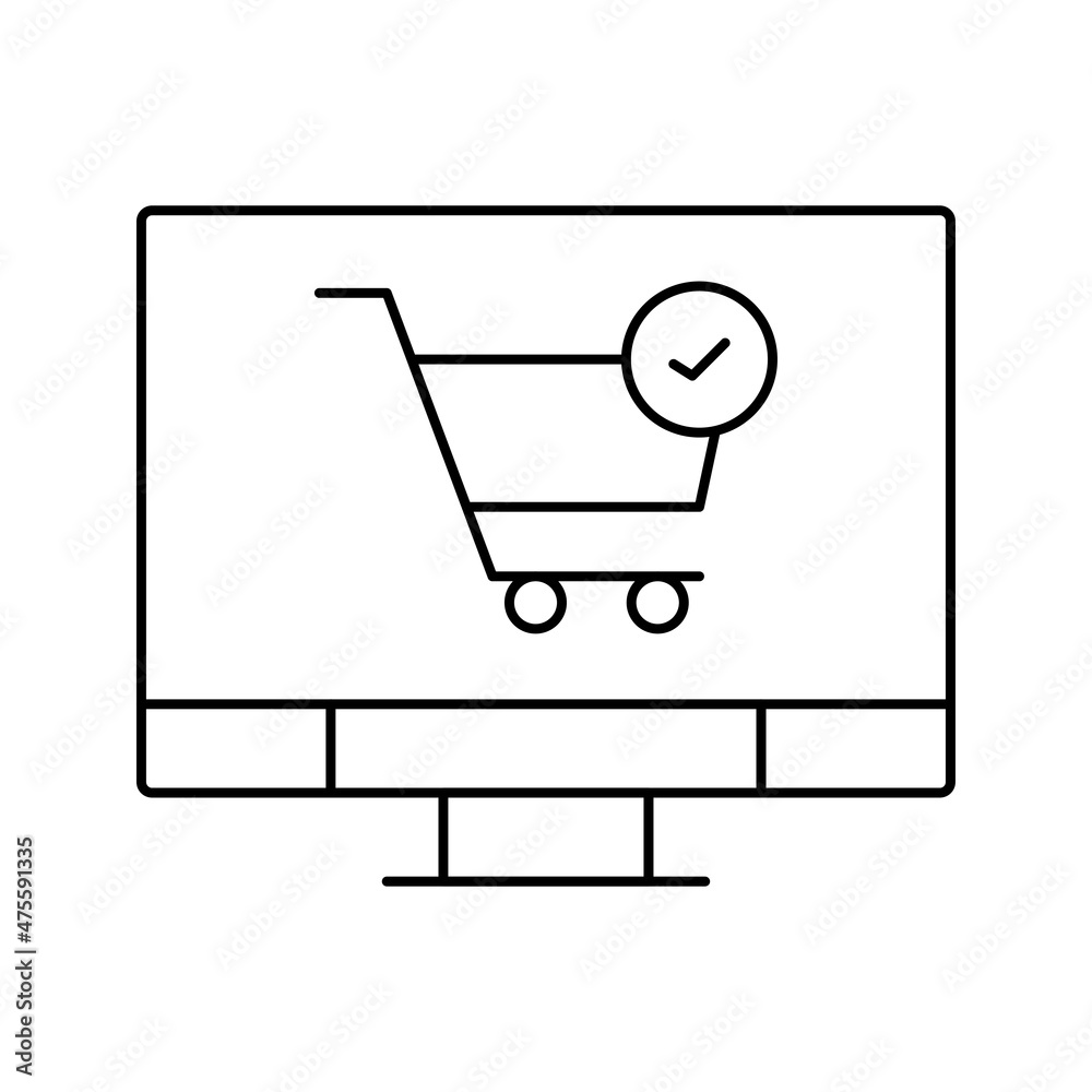 Canvas Prints online shopping cart icon