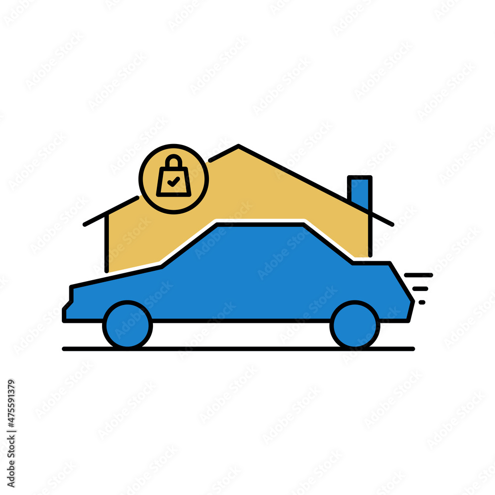 Canvas Prints car garage security lock icon