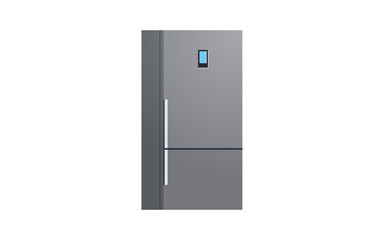 Fridge and refrigerator flat vector illustration.
