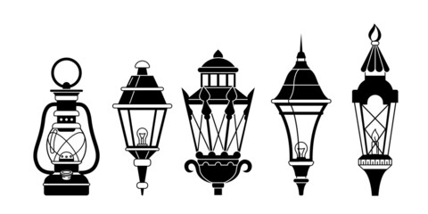 A set of vintage lanterns. 