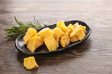Pieces of delicous parmesan cheese