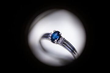 Macro shot of a stone on a ring
