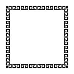 Square frame of simple greek pattern