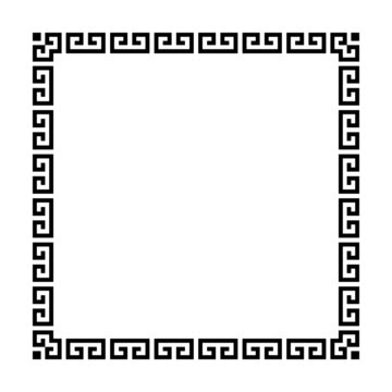 Square frame of simple greek pattern