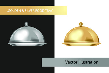 Cloche bell food tray vector