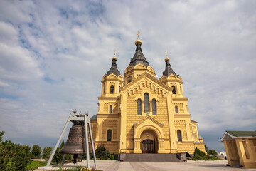 Alexander Nevsky Cathedral in the historical center of Nizhny Novgorod.