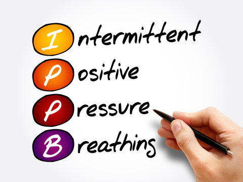 IPPB - Intermittent Positive Pressure breathing acronym, concept background