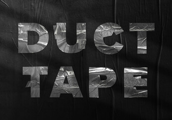 Realistic Duct Tape Text Effect Mockup