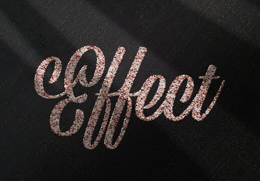 Glitter Photoshop Text Effect Mockup