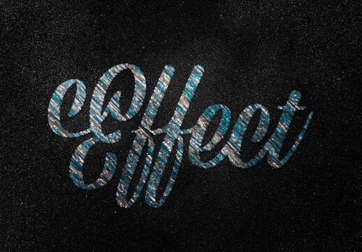 Tinsel Text Effect Mockup