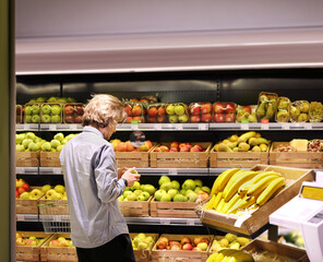 Man buying fruits at the market