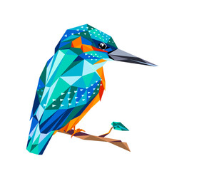 Polygonal bird illustration 