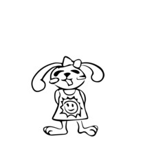 Vector design for postcard backgrounds and fabrics.Funny and funny bunny