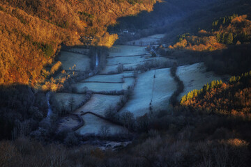 Aveyron Landscape in winter