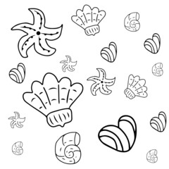 Vector design for postcard backgrounds and fabrics.Funny marine design
