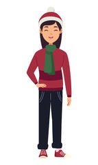 woman wearing winter clothes