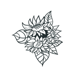 Vector design for postcard backgrounds and fabrics.Botanical spring design doodles