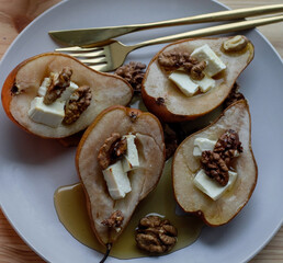 Pears on a plate