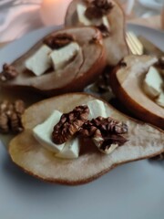 Pears on the plate