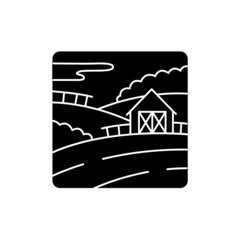 Obraz premium Village line color icon. Isolated vector element. Outline pictogram