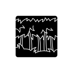 Tropical forest line color icon. Isolated vector element. Outline pictogram