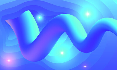 Abstract background with tentacle. Space abyss, shining stars. Future template for flyer, banner, poster, brochure and invitation. EPS, Vector.
