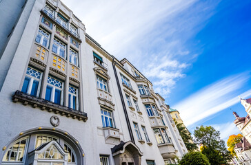 Histrorical residential art nouveau buildings in Bogenhausen, Munich