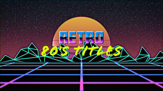 Warm 80’s Retro Titles