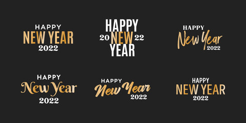 Happy New Year, New Year 2022, New Year Background, Happy New Year Banner, Festive Text, Vector Illustration Background