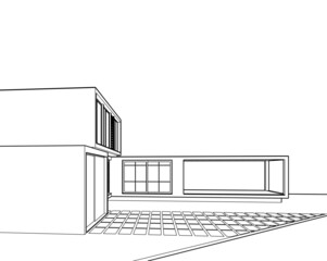 Fototapeta premium sketch of a house