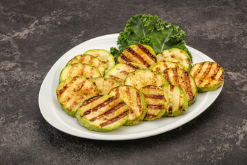 Vegan cuisine Grilled zucchini slices