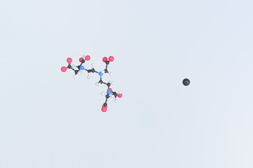 Molecule of gadopentetate, isolated molecular model. 3D rendering
