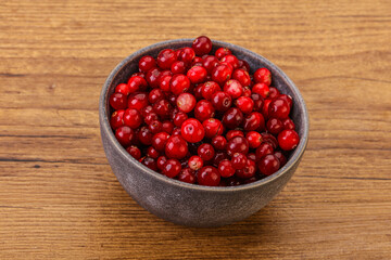 Sweet and tasty cranberry in the bowl