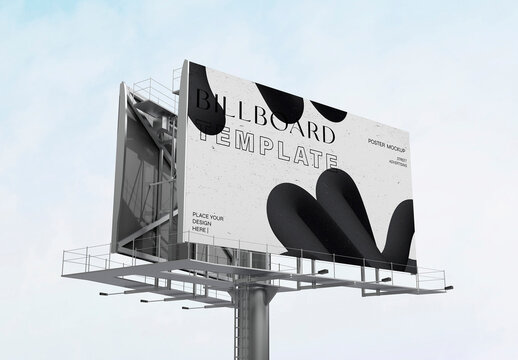 3D Wide Billboard Mockup