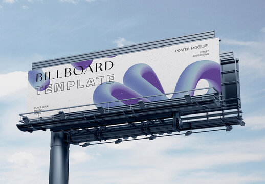 3D Outdoor Billboard Mockup