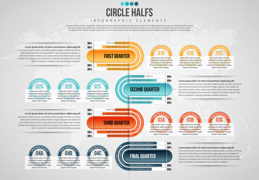 Circle Halves Infographic
