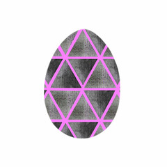 Easter egg, abstract grey-pink watercolor texture background
