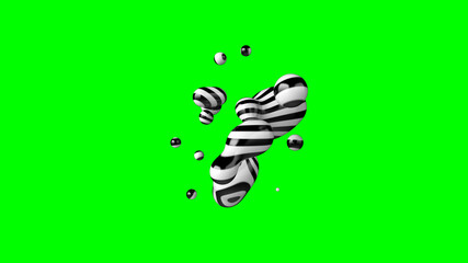 Fluid liquid blob, metaball morph. Scatter, merg and flow of glossy liquid deform organic molecules