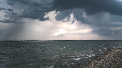 storm over the sea