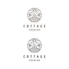 Cottage logo icon design template 