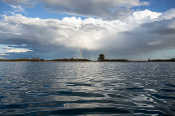 Summer Rain Shower Over Mud Lake