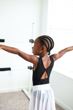 Black Girl practicing Ballet 