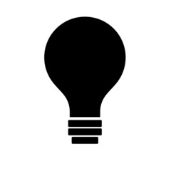 Silhouette of a light bulb. Vectors about inspirations and ideas.