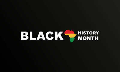 February is National Black History Month. Holiday concept. Template for background, banner, card, poster with text inscription. Vector EPS10 illustration