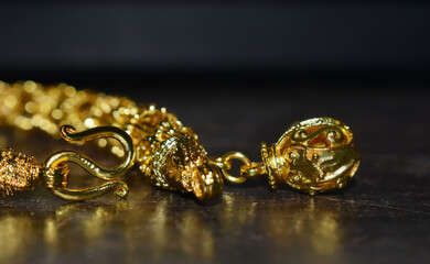 gold jewelry It's a beautiful gold bracelet.